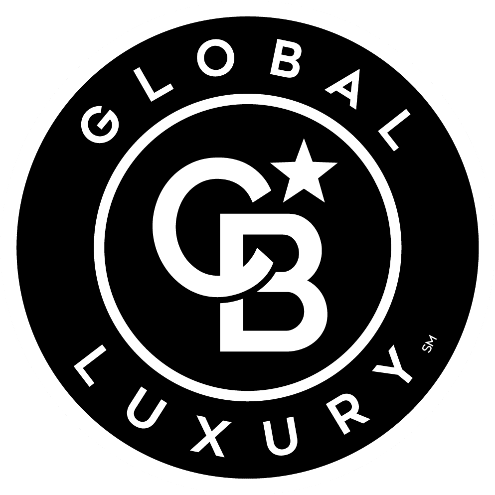 Logo with 'Global Luxury' and intertwined letters G and B.